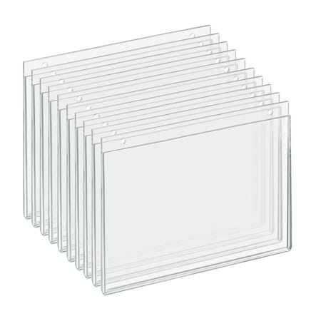 Azar Displays Clear Acrylic Wall Hanging Frame 11" Wide x 8.5'' High- Horizontal/Landscape, 10PK 162715